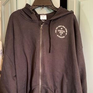 Gymshark cropped zip up hoodie